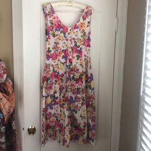 1990s Starina Floral Dress